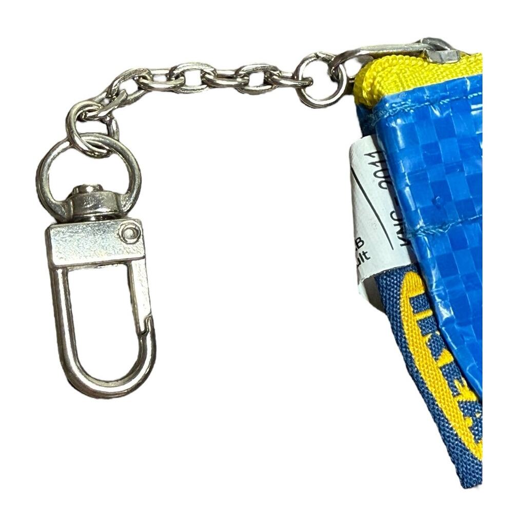 IKEA Mini Blue Bag Frakta‎ Zipper Coin Change Purse Key Chain Card Airpod Pouch - Picture 4 of 6